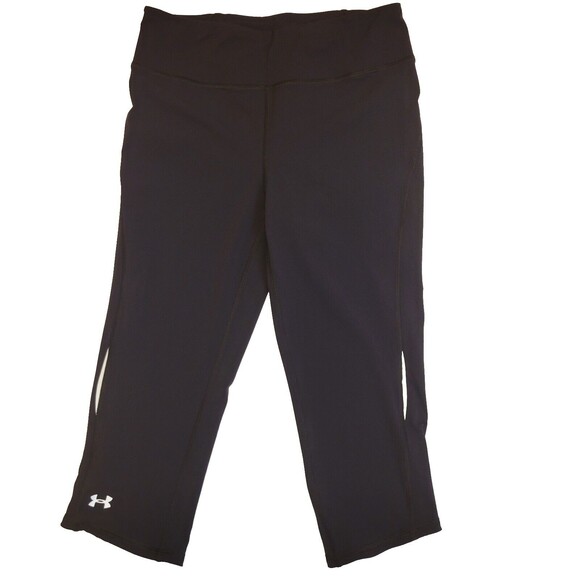 Under Armour Black High Rise Capri SM/P Athletic Women Pants/Leggings - Picture 9 of 9